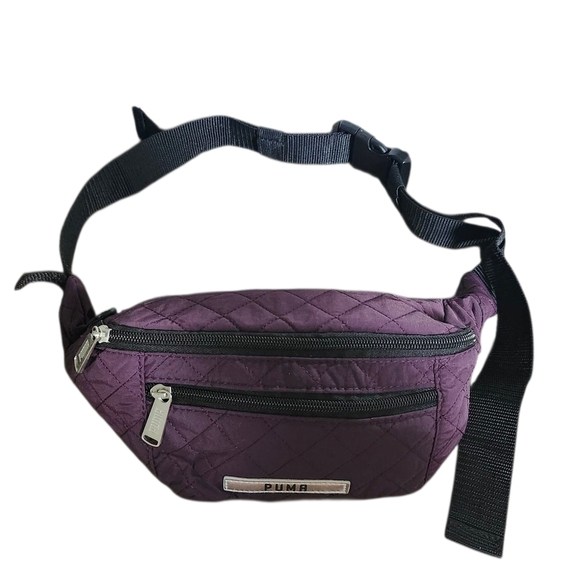 BNWT Puma Purple Quilted Unisex Waistpack Bag Approx. 2.4"H x 3.5" W x 1.2D - Picture 1 of 10